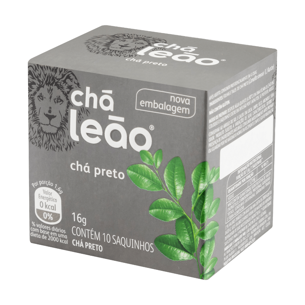 Chá Preto Chá Leão Caixa 16g 10 Unidades